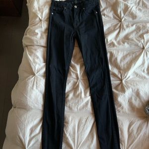 7 For All Mankind high rise skinny jeans